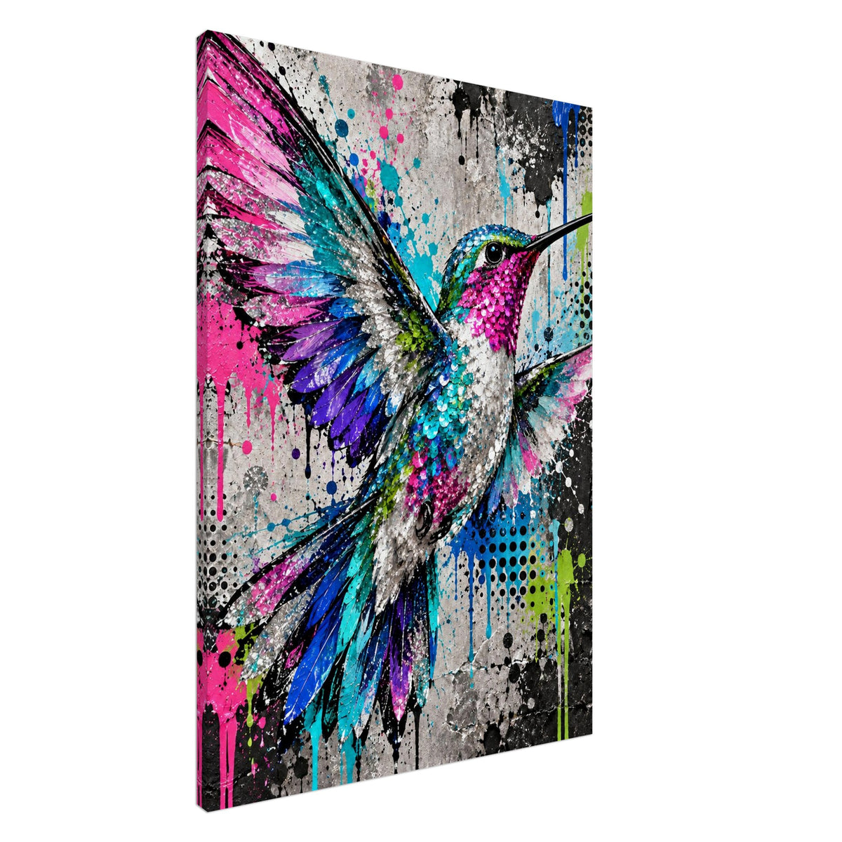 Kolibri Leinwandbild Street Art – Produktansicht 10 – Motivhafen
