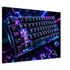 RGB-Tastatur mit WASD – Neon-Gaming-Leinwandbild, Produktansicht 2