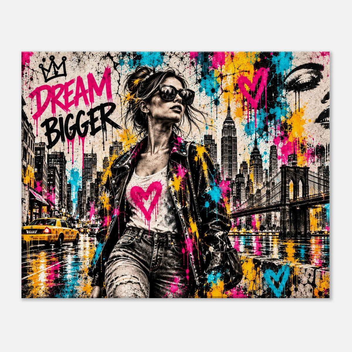 Dream Bigger – Street-Art Leinwandbild