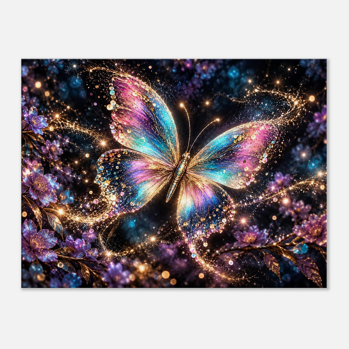 Schmetterling Leinwandbild Glitzer – Produktansicht 05 – Motivhafen
