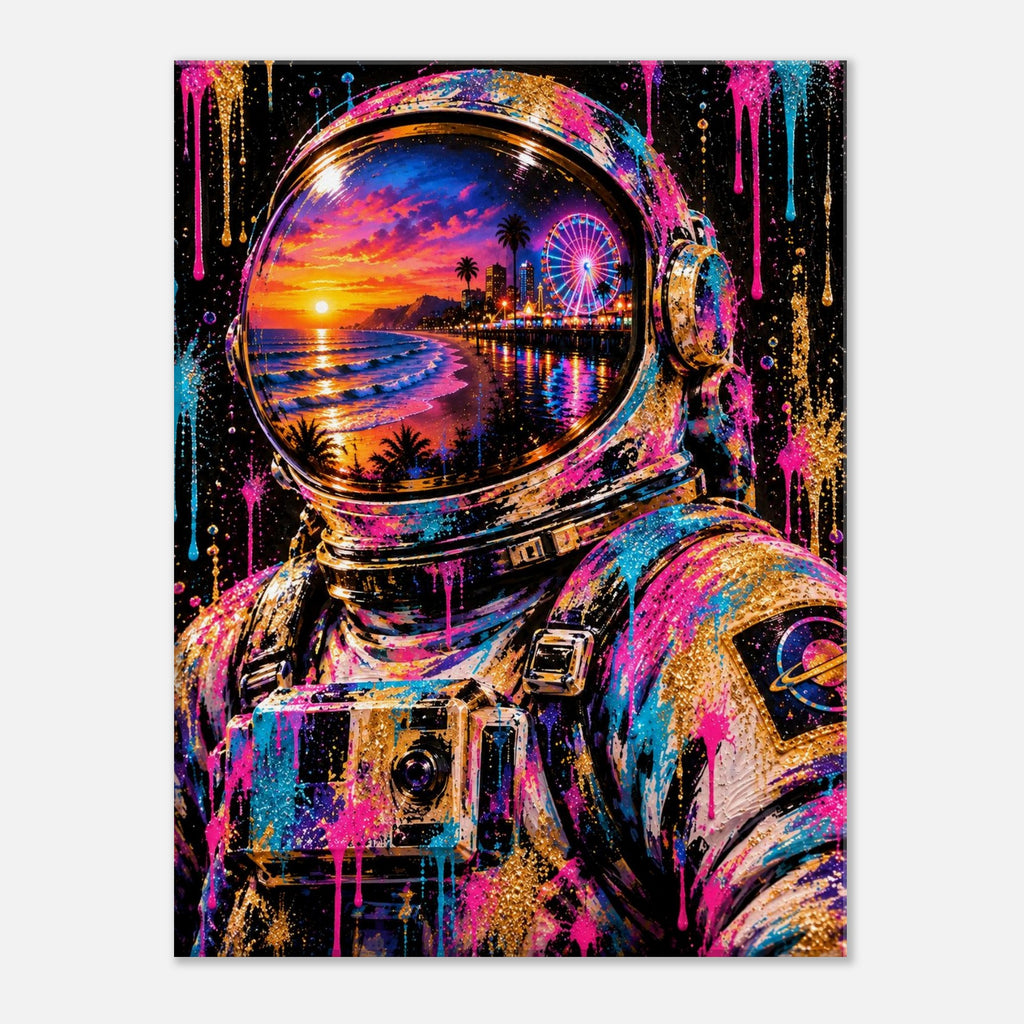 Astronaut Leinwandbild Neon Pop Art – Produktansicht 02 – Motivhafen