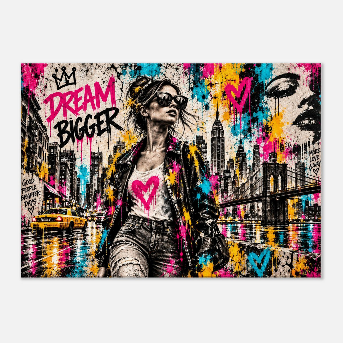 Dream Bigger – Street-Art Leinwandbild