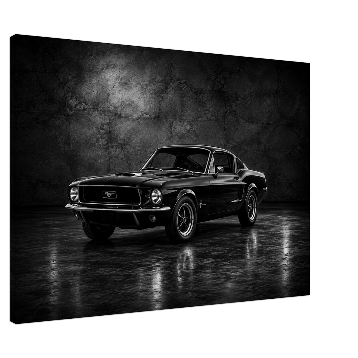 Klassischer Muscle Car in Frontansicht – Leinwandbild, Produktansicht 4