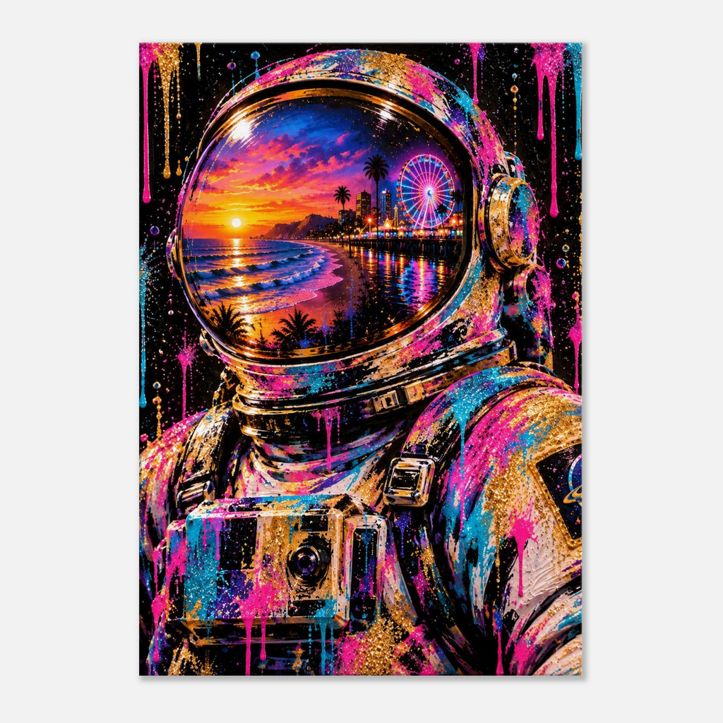 Astronaut Leinwandbild Neon Pop Art – Produktansicht 01 – Motivhafen