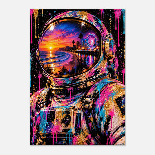 Astronaut Leinwandbild Neon Pop Art – Produktansicht 01 – Motivhafen