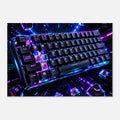 RGB-Tastatur mit WASD – Neon-Gaming-Leinwandbild, Produktansicht 1