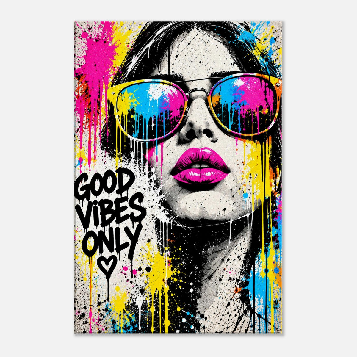 Good Vibes Only Pop-Art Leinwandbild – Produktansicht 3