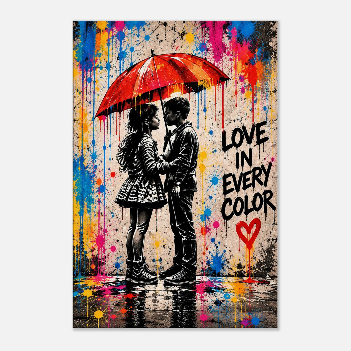 Love in Every Color Street-Art Leinwand – Produktansicht 4