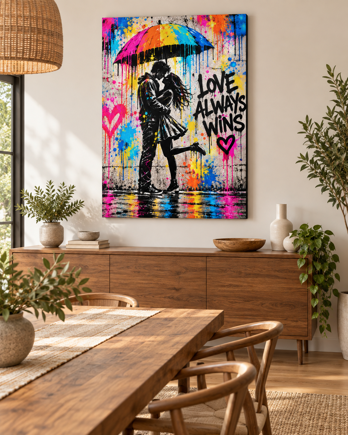 Love Always Wins Street-Art Leinwand – Produktansicht 9