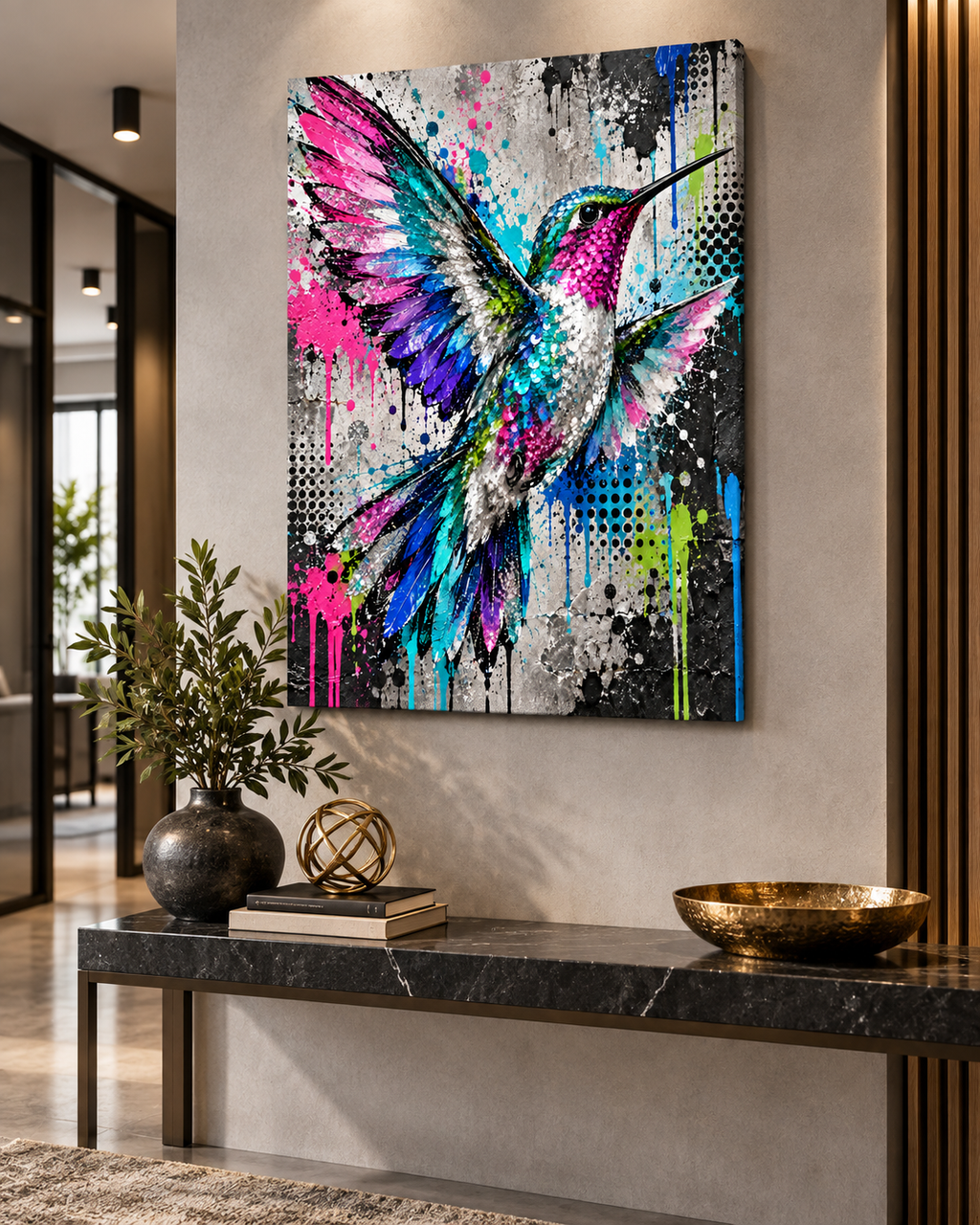 Kolibri Leinwandbild Street Art – Produktansicht 09 – Motivhafen