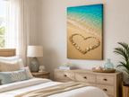 Muschelherz am Strand – maritimes Leinwandbild, Produktansicht 5