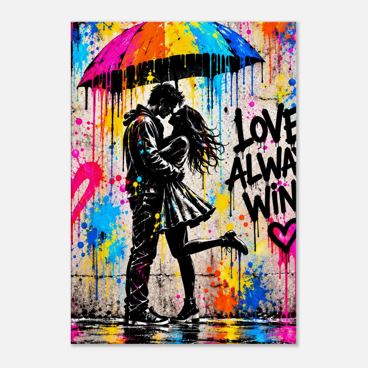 Love Always Wins Street-Art Leinwand – Produktansicht 10
