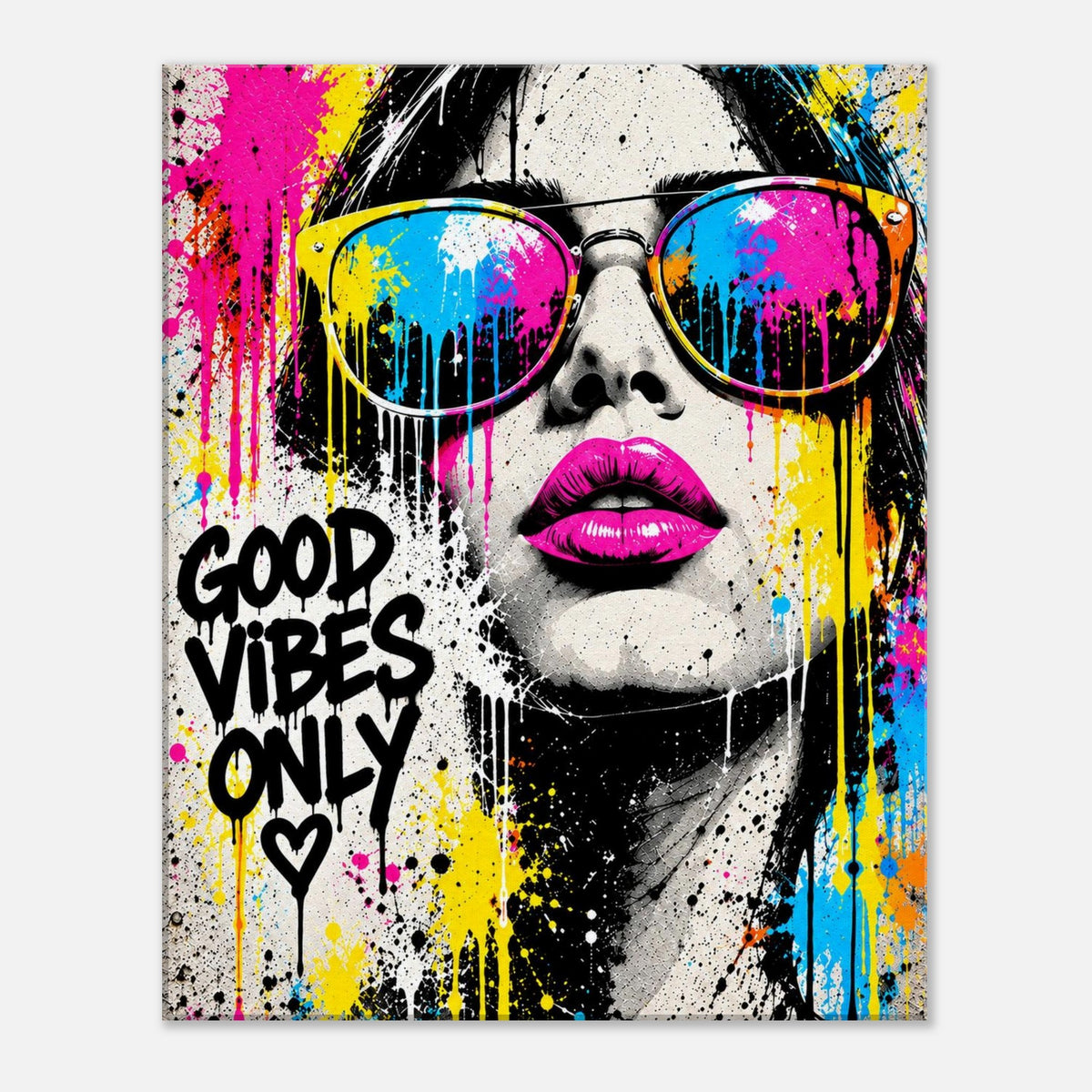 Good Vibes Only Pop-Art Leinwandbild – Produktansicht 8