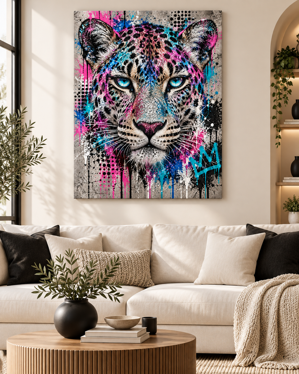 Leopard Leinwandbild Pop Art – Produktansicht 09 – Motivhafen