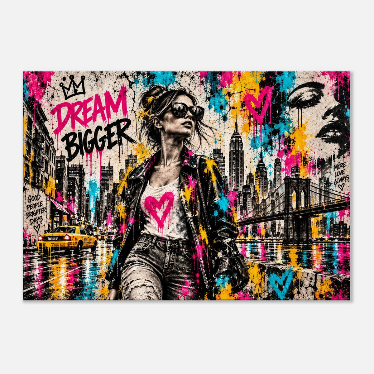 Dream Bigger – Street-Art Leinwandbild