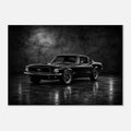 Klassischer Muscle Car in Frontansicht – Leinwandbild, Produktansicht 1