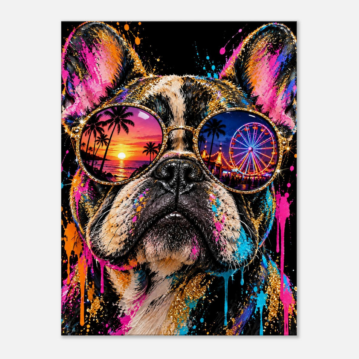 Bulldogge Leinwandbild Pop Art – Produktansicht 07 – Motivhafen