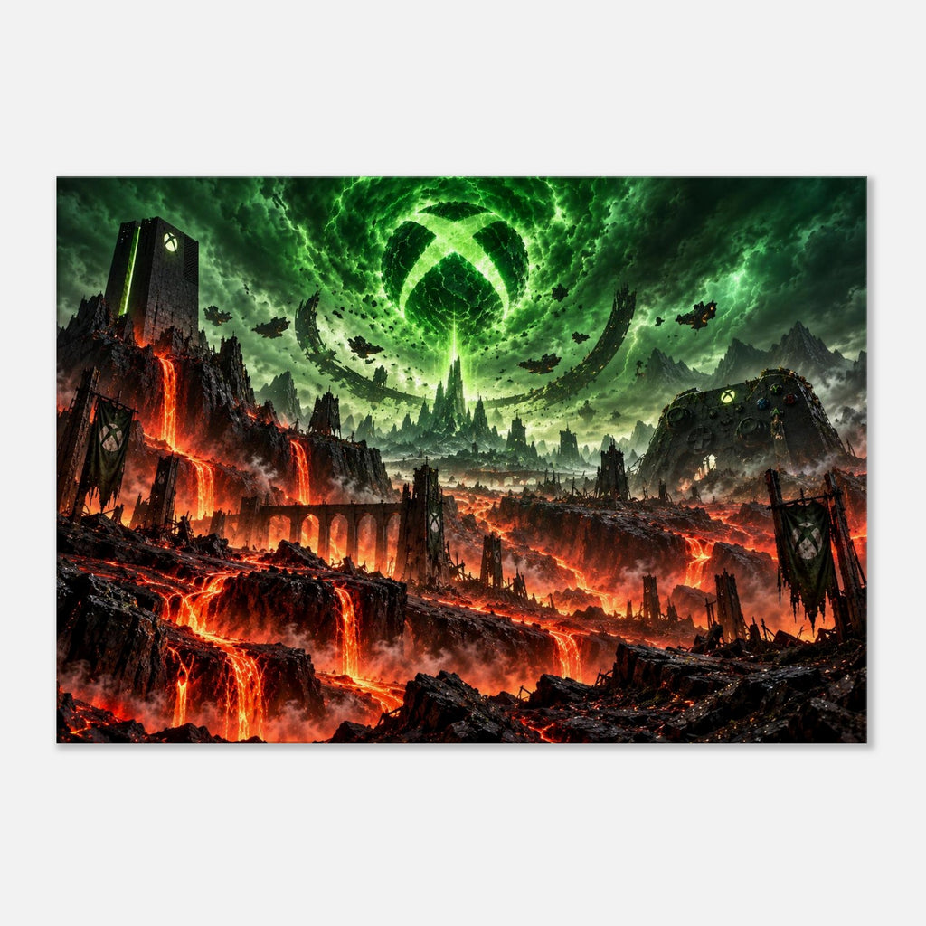 Gaming-Apokalypse mit grüner Energie – Leinwandbild, Produktansicht 1