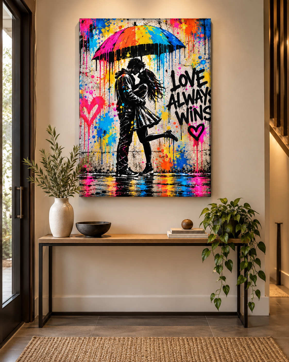 Love Always Wins Street-Art Leinwand – Produktansicht 14