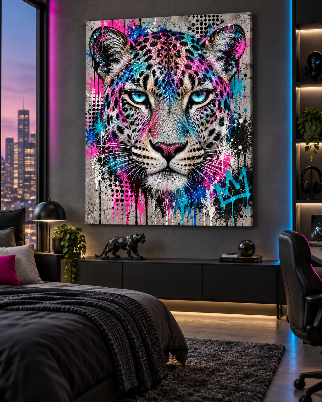 Leopard Leinwandbild Pop Art – Produktansicht 13 – Motivhafen