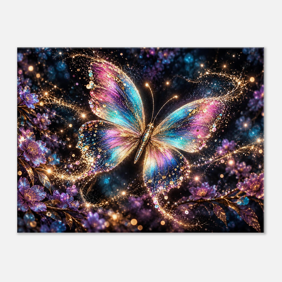 Schmetterling Leinwandbild Glitzer – Produktansicht 04 – Motivhafen