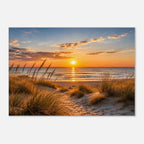 Sonnenuntergang über Strand und Dünen – Leinwandbild, Produktansicht 1
