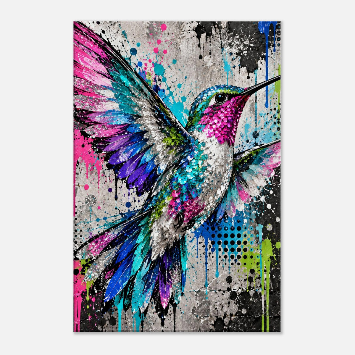 Kolibri Leinwandbild Street Art – Produktansicht 07 – Motivhafen