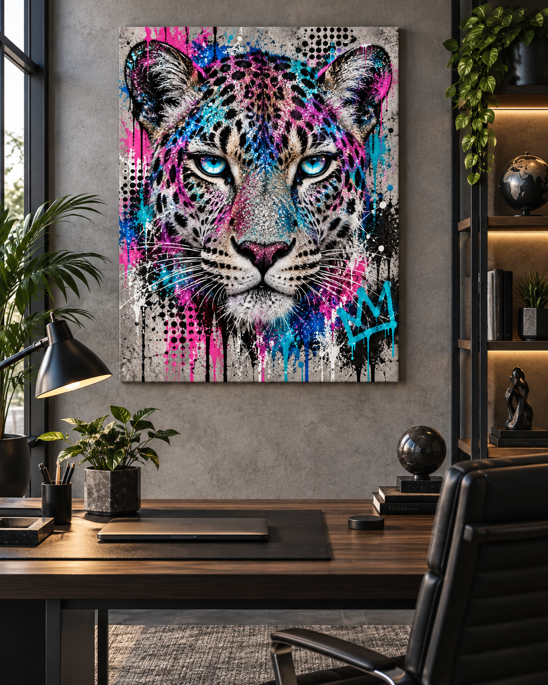 Leopard Leinwandbild Pop Art – Produktansicht 10 – Motivhafen
