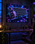 RGB-Tastatur mit WASD – Neon-Gaming-Leinwandbild, Produktansicht 5
