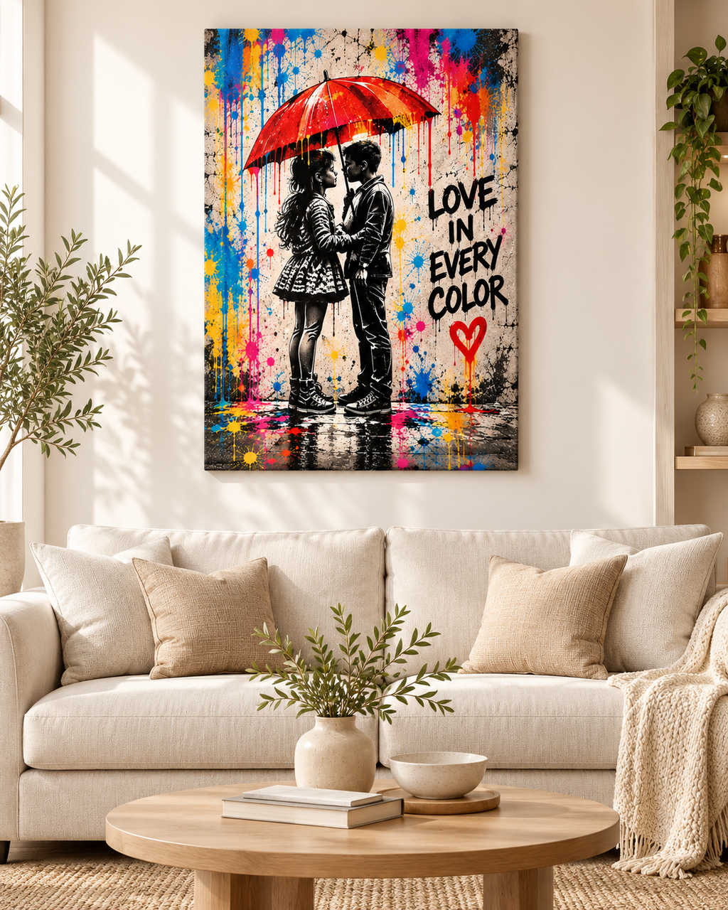 Love in Every Color Street-Art Leinwand – Produktansicht 9