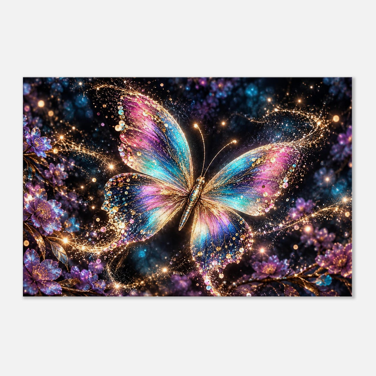 Schmetterling Leinwandbild Glitzer – Produktansicht 07 – Motivhafen