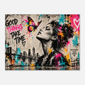Good Things Take Time – Street-Art Leinwandbild