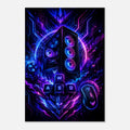 RGB-Gaming-PC mit WASD – Neon-Leinwandbild, Produktansicht 1