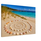 Muschelspirale am Strand – maritimes Leinwandbild, Produktansicht 4