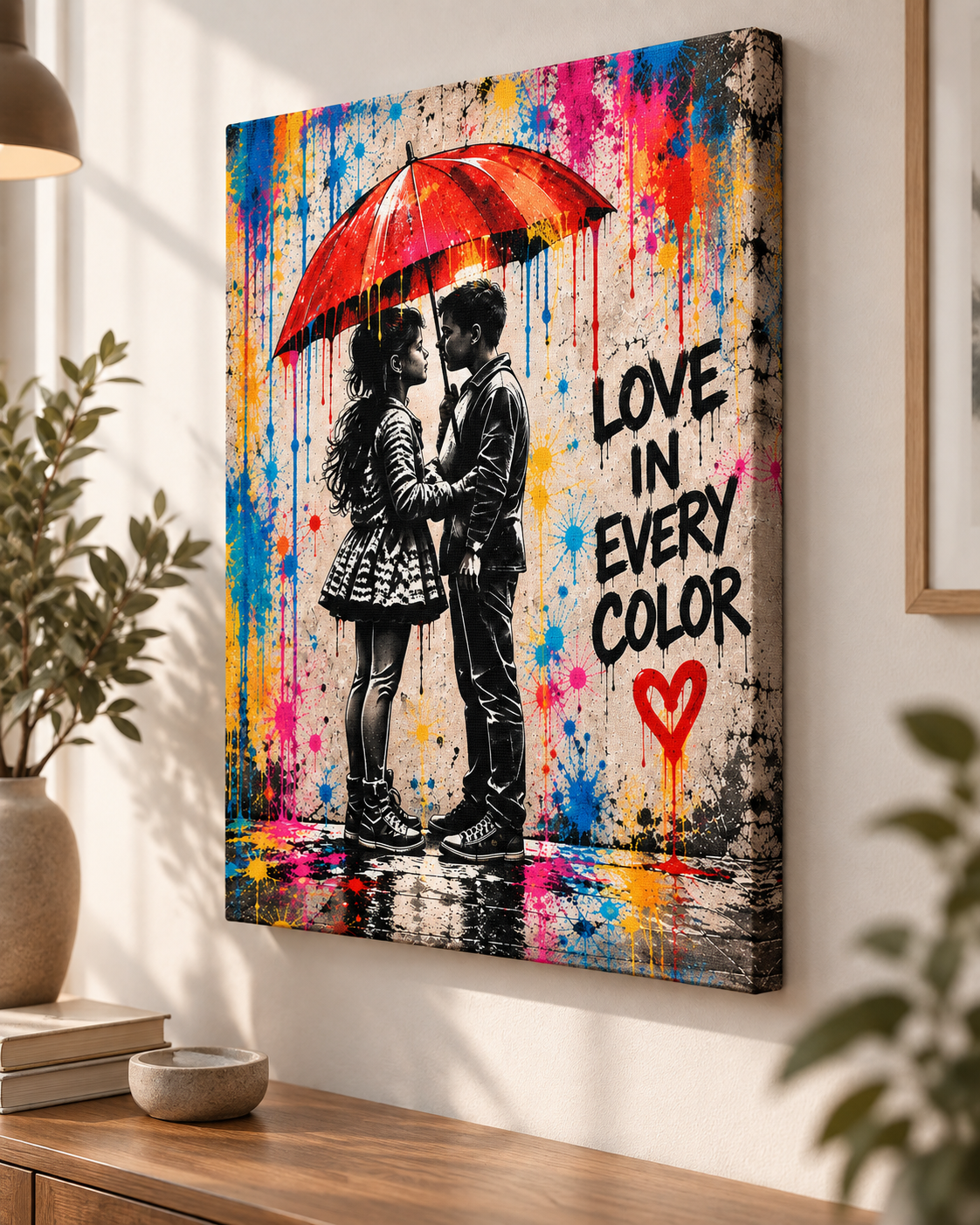 Love in Every Color Street-Art Leinwand – Produktansicht 13