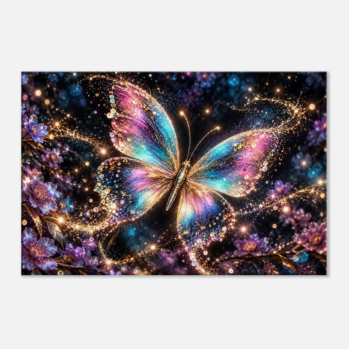 Schmetterling Leinwandbild Glitzer – Produktansicht 08 – Motivhafen