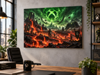 Gaming-Apokalypse mit grüner Energie – Leinwandbild, Produktansicht 4