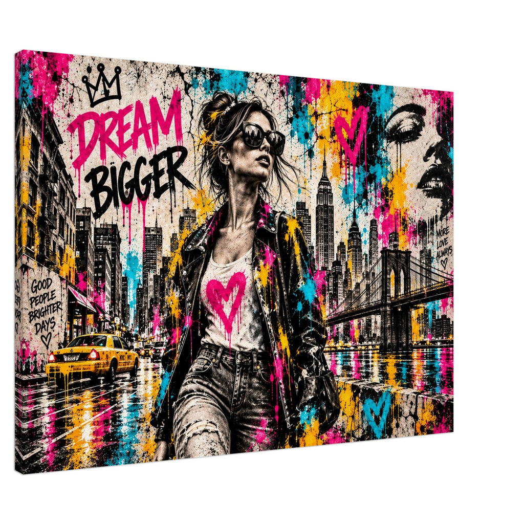 Dream Bigger – Street-Art Leinwandbild