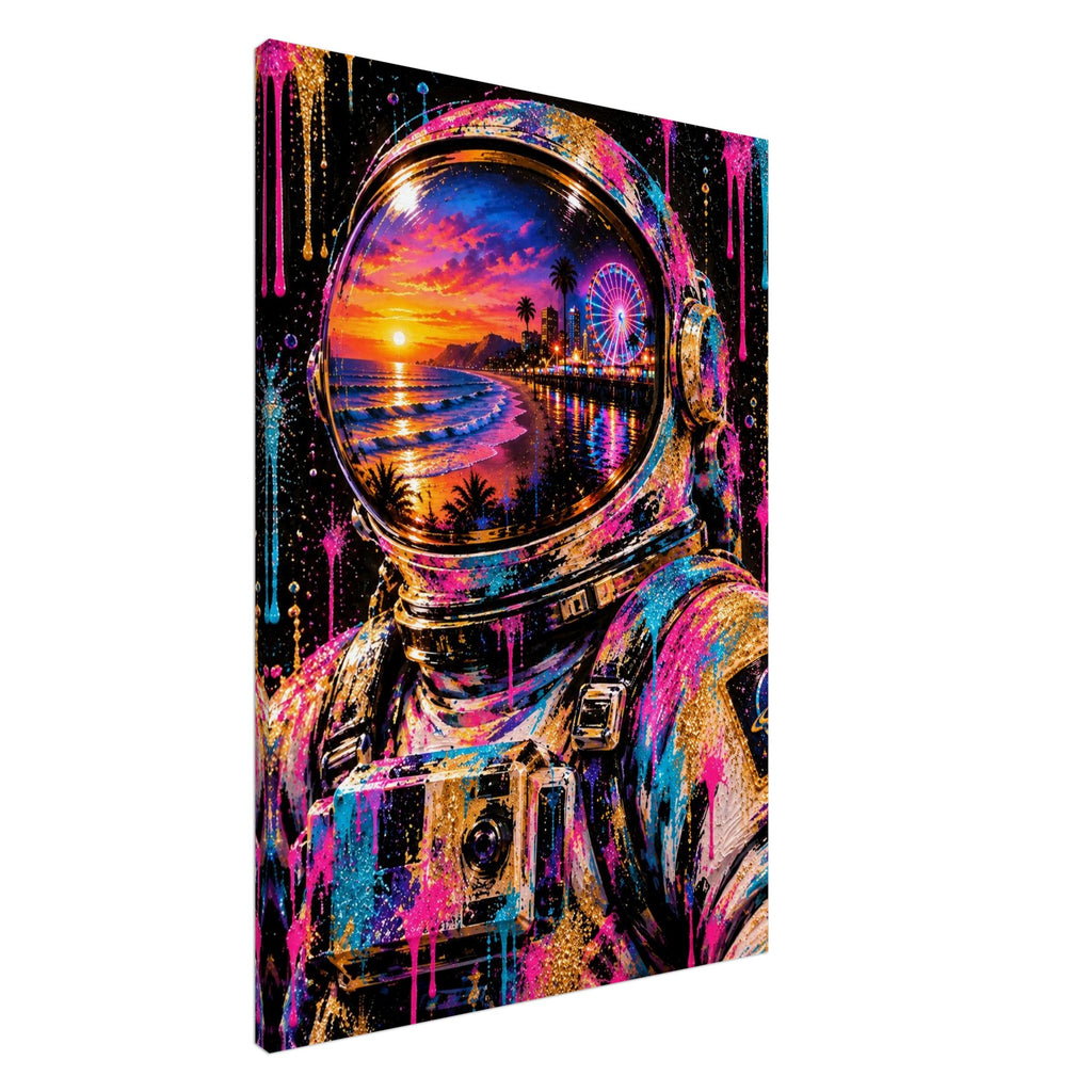 Astronaut Leinwandbild Neon Pop Art – Produktansicht 14 – Motivhafen