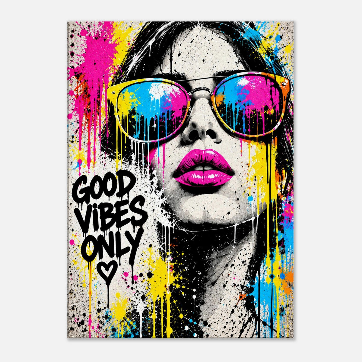 Good Vibes Only Pop-Art Leinwandbild – Produktansicht 6