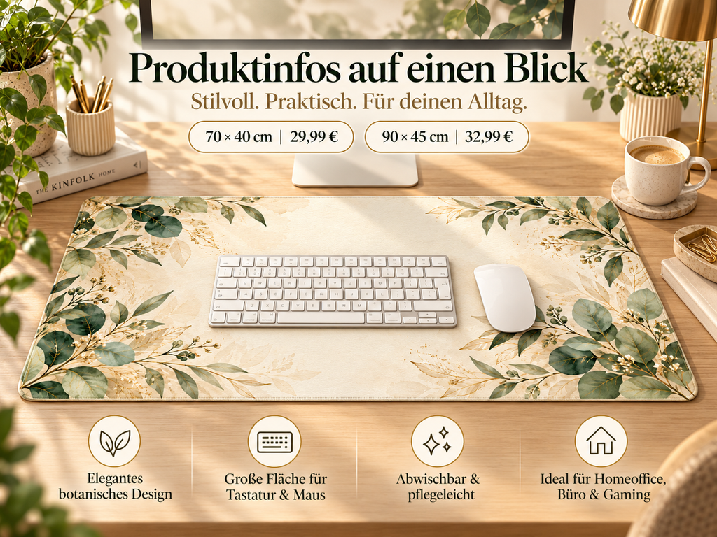 Botanical Green Desk Mat Produktinformationen