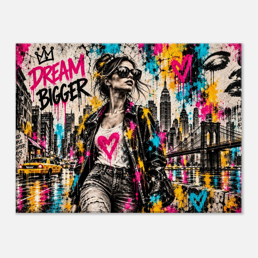 Dream Bigger – Street-Art Leinwandbild