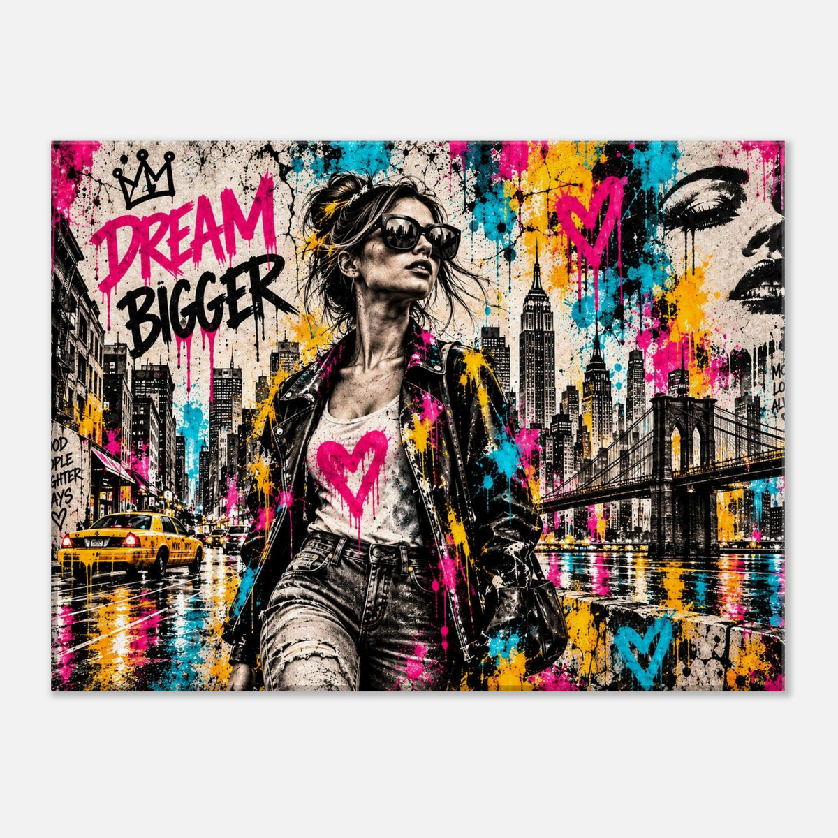 Dream Bigger – Street-Art Leinwandbild