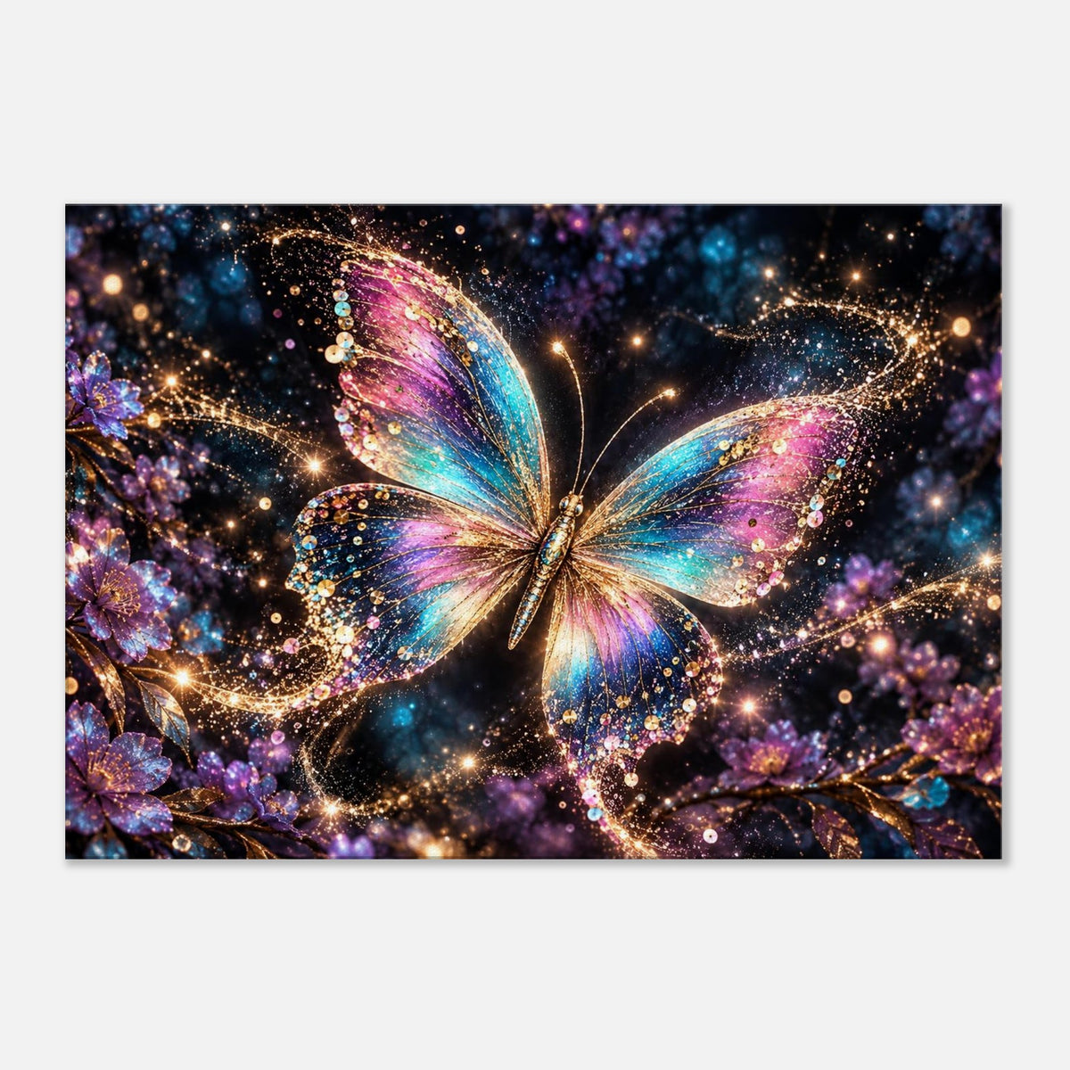 Schmetterling Leinwandbild Glitzer – Produktansicht 03 – Motivhafen