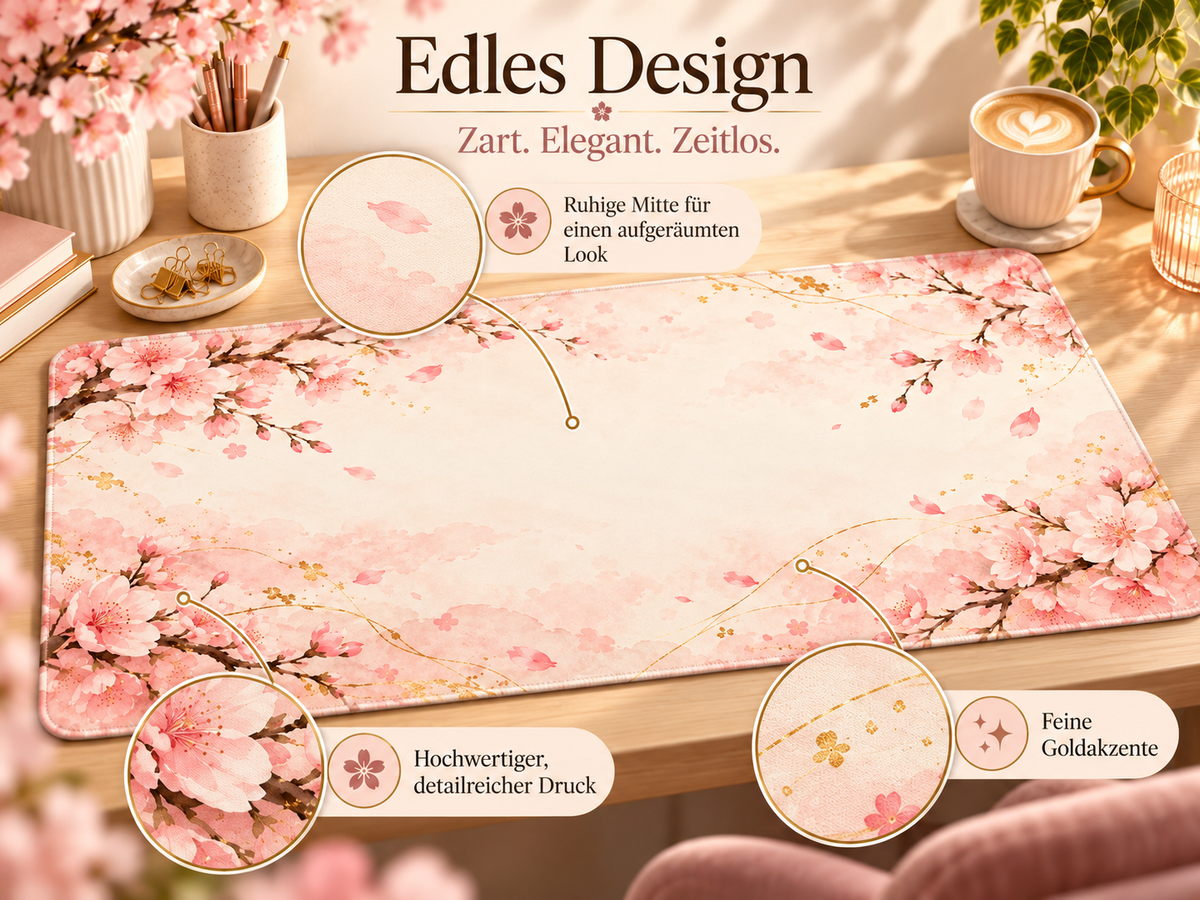 Cherry Blossom Desk Mat Detailansicht