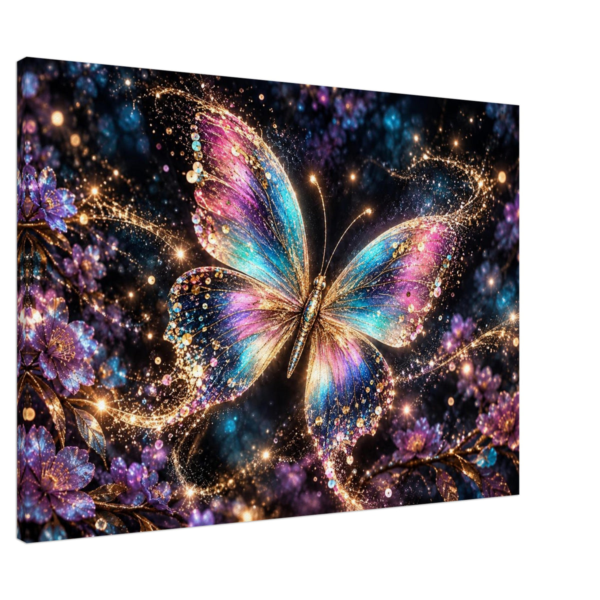 Schmetterling Leinwandbild Glitzer – Produktansicht 10 – Motivhafen