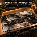 Dark Stone Gold Schreibtischunterlage im Premium Setup