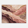 Blush & Gold – abstraktes Leinwandbild in Rosa und Plum