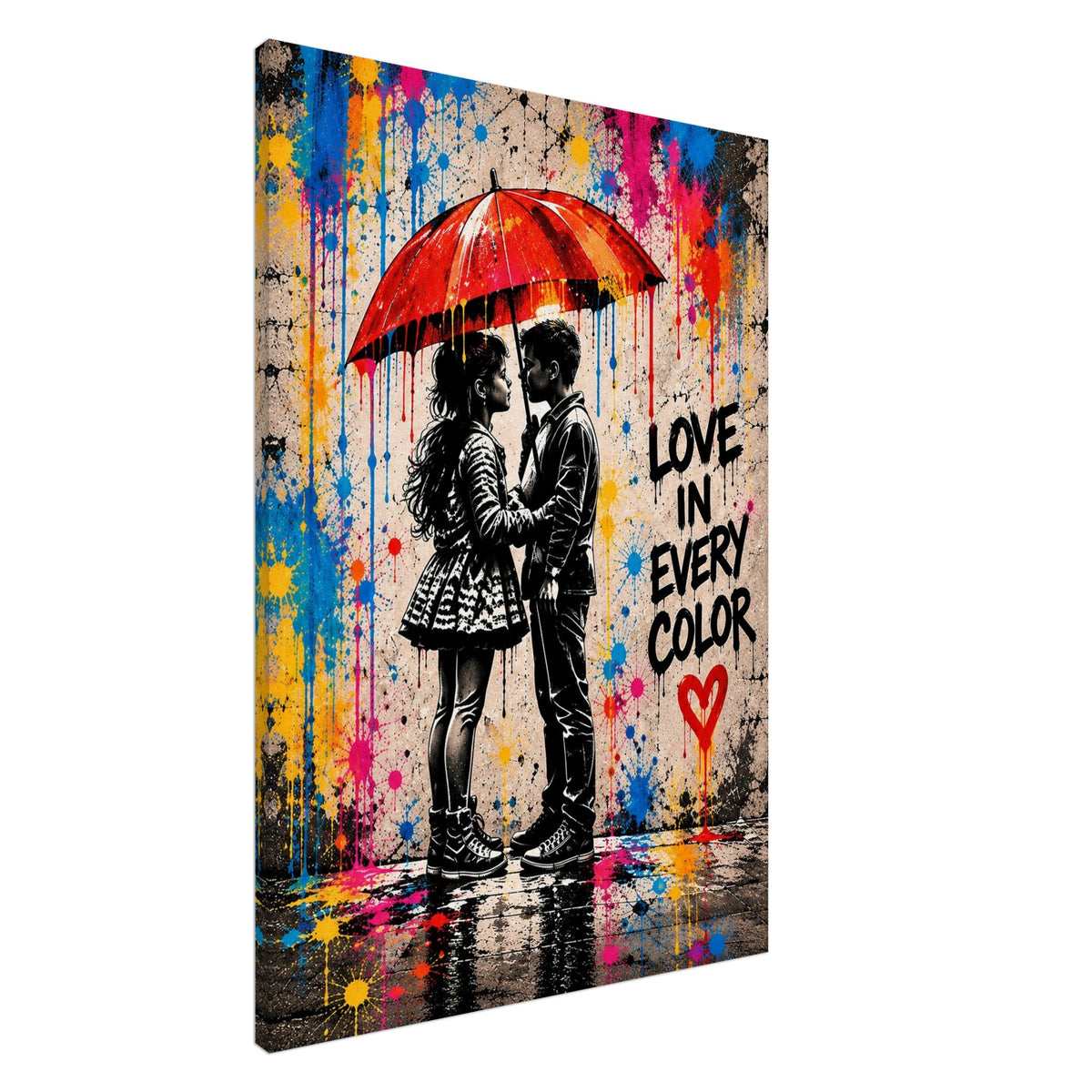 Love in Every Color Street-Art Leinwand – Produktansicht 10