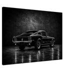 Klassischer Muscle Car in Heckansicht – Leinwandbild, Produktansicht 5